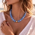 thumbnail image 6 of Tarien Colorful Chunky Beaded Necklace for Women Trendy Summer Jewelry | Statement Big Large Resin Bead Bubble Choker Necklaces Boho Charm Fashion Jewelry, 6 of 6