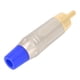 thumbnail image 2 of Conector de audio con conector de soldadura macho RCA chapado en oro 5 piezas carcasa de Aleación de zinc azul Bling Bling, 2 of 7