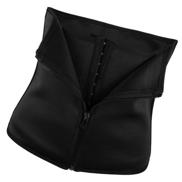 Vocoste Waist Trimmer Zippered Belt Tummy Tuck Belts Neoprene Waist Sweat Band Black Size S