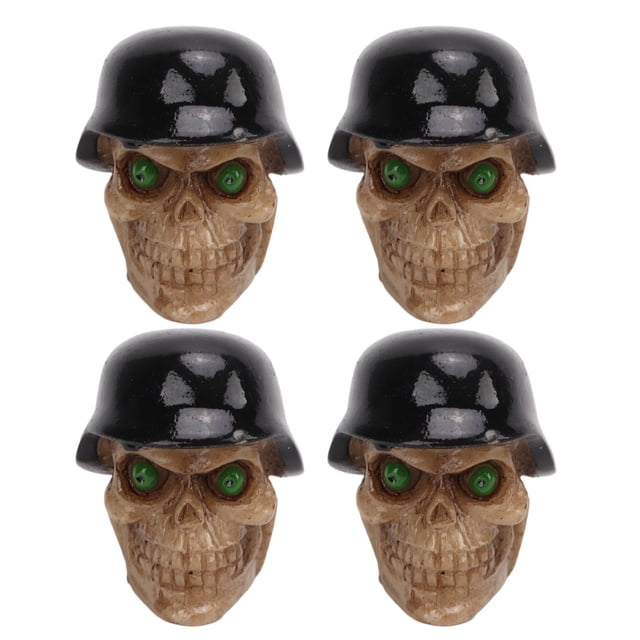 Air Cover, Universal Tire Valve Rustproof Helmet Skull Type Antioxidation For Cars Bikes SUVs Trucks Motorcycle Silver,Black
