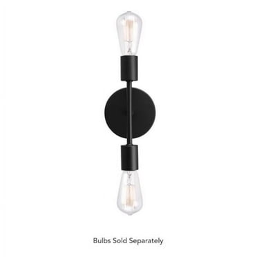 Globe Electric 3016379 Lewis 2-Light Matte Black Wall Sconce