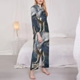 thumbnail image 3 of Balery Mountain White Dragon Conjunto de Pijama con Estampado para Mujer, Conjunto de Dos Piezas con Manga Larga, Ropa de Dormir Suave con Bolsillos, Pijamas Cómodos-Medium, 3 of 7