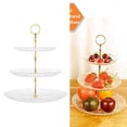 thumbnail image 2 of GUOOL Premium Cake Tiers Display Round Serving Decor for Baby Shower Home Birthday L Gold, 2 of 9