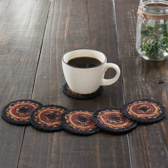 VHC Brands Heritage Farms Natural Jute Coaster Set of 6