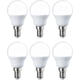 thumbnail image 1 of Set of 6 small round LED bulbs G45 Edison screw base E14 5 W (40 W equivalent) Warm white Non-dimmable [Energy class F], 1 of 1