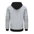 thumbnail image 4 of Chandail à Capuche Color Block pour Hommes Chandail d'Hiver Chaud Confortable à Cordon Décontracté Mode Urbaine, 4 of 4