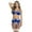 Fantasy Blue, variant on Women's Lingerie Three Piece Set Mapale 8910