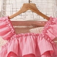 thumbnail image 6 of HaiMao Girls Summer Cute Outfits 2 Piece Crop Tops Wide Leg Long Pants Sets Suit Pink 12 Years, 6 of 9