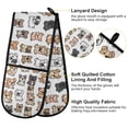 thumbnail image 4 of Dailycode Double Sided Oven Mitt with Loop Heat Resistant Kitchen Long Potholders 7" x 35" Lovely Cute Dogs, 4 of 6