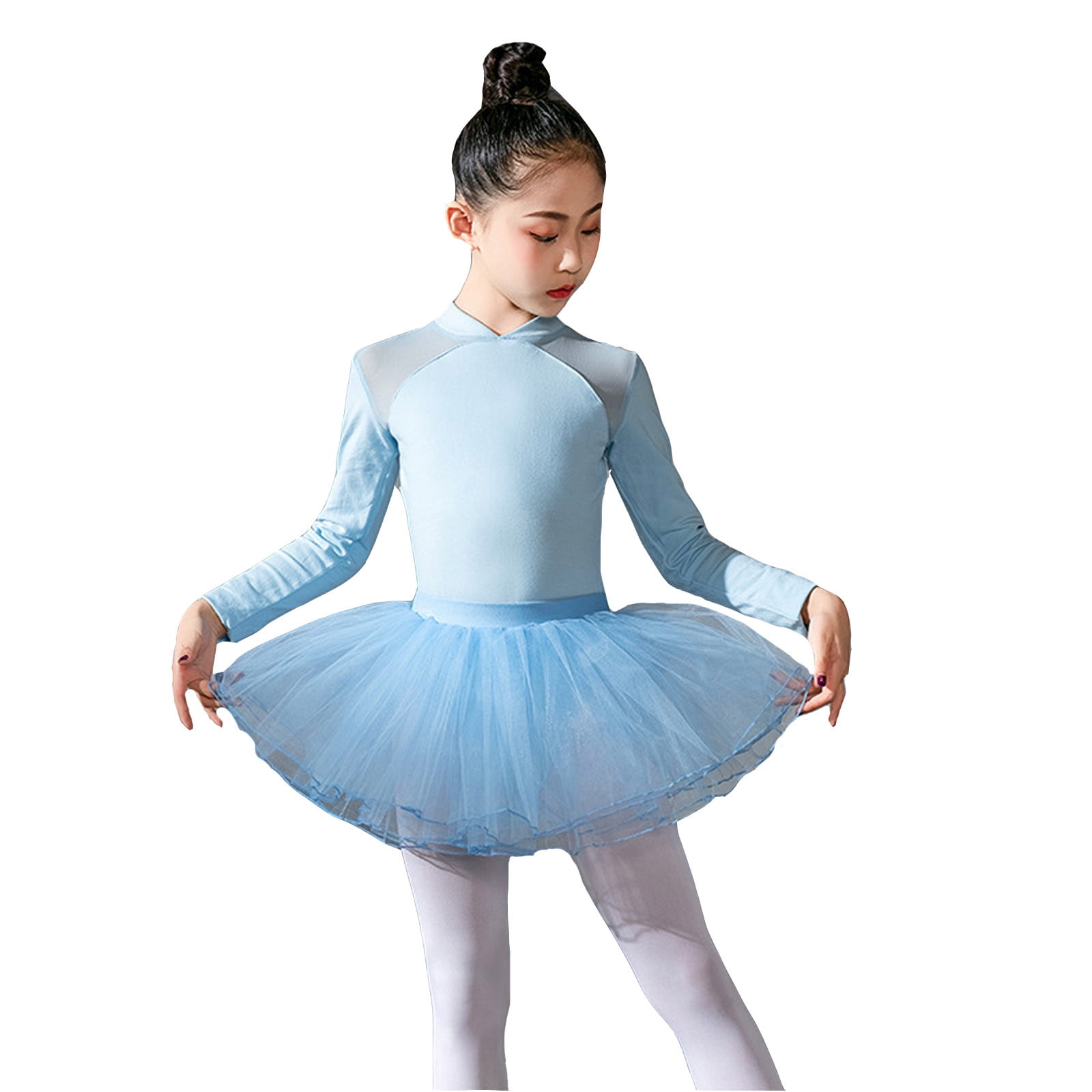 TZEWGL Comfort Sets For Infant Ballet Dance Dress Lace Long Sleeve