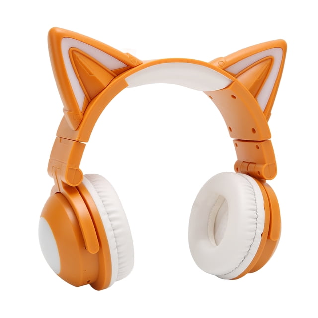 Auriculares con orejas de gato auriculares con orejas de gato liderados auriculares con orejas de gato abs auriculares con estéreo lindo alta sensibilidad micrófono
