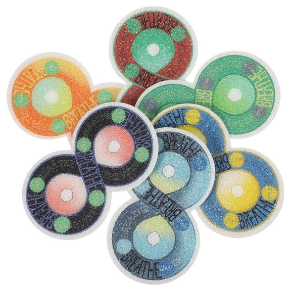GOOHOCHY 6Pcs Sensory Stickers for DIY Use Adhesive Design Multicolor Paper Stickers for Desks