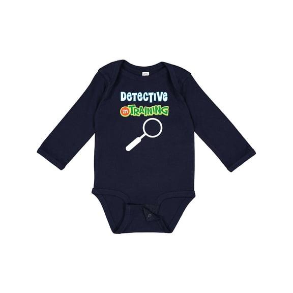 Inktastic Detective in Training Boys or Girls Long Sleeve Baby Bodysuit
