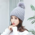 thumbnail image 5 of Winter Hats for Women Hats for Men Women Winter Hats Thick Cable Women Hat Warm Lined Knitted Soft Cap, 5 of 8