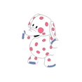 thumbnail image 2 of Women'S Fashion Polka Dot Elephant Print T-Shirt, Casual Crew Neck Short Sleeve Top, Polyester Knit Fabric with Medium Stretch, All-Season Comfort Summer Tee, 2 of 6