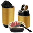 thumbnail image 1 of 60Pcs Aluminum Foil Cake Container 68ml Heat-Resistant Foil Baking Cups with Clear Lids Spoons Mini Oval Cake Pan, 1 of 8