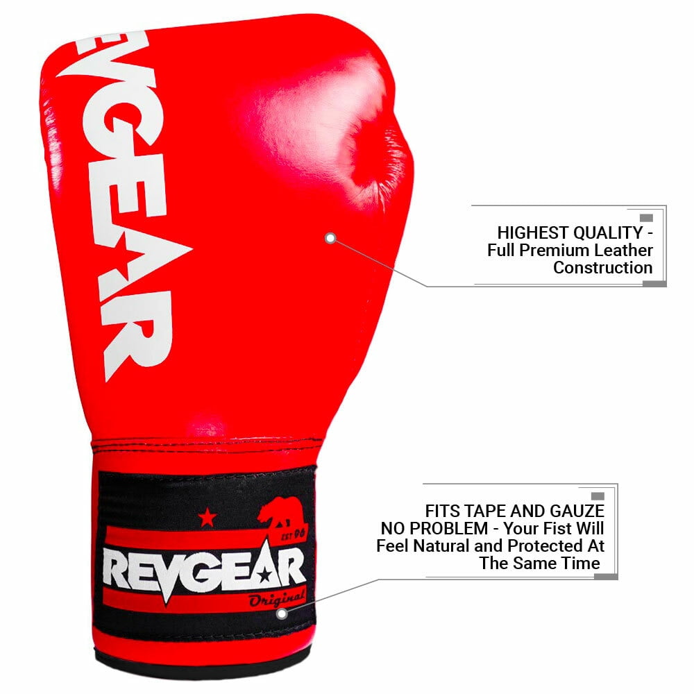 F1 Competitor Lace Boxing Gloves - Red