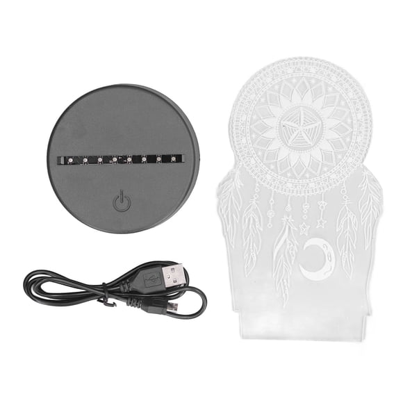 D Dream Catcher Night Light, 3D Dream Catcher Night Luces nocturnas táctiles coloridas Lámpara de noche LED Meticulosamente diseñada
