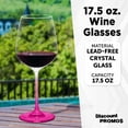 thumbnail image 4 of Crystal Wine Glasses 17.5 oz. Set of 12, Bulk Pack - Restaurant Glassware, Perfect for Red Wine or White Wine - Pink, 4 of 5