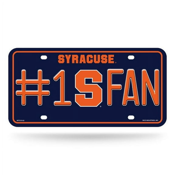 Syracuse #1 Fan Metal License Plate
