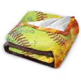 thumbnail image 2 of Cool Basketball Ball Throw Blanket Super Soft Warm Boy Bedding Bed Blankets for Couch Bedroom Sofa Office Car, All Season Cozy Flannel Plush Blanket for Girls Boys Adults, 60"X50", 2 of 6