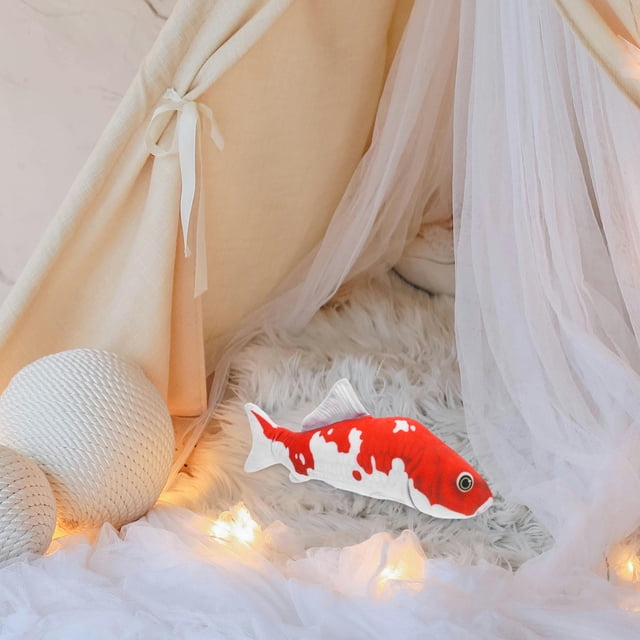 SHOWERORO Stuffed Fish Plush Toy For Kids Multi Good Fortune Symbol 1Set