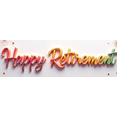 thumbnail image 4 of Colorful Design Happy Retirement Banner Decorative Party Balloons Polyester Material Celebration Banner for Retirement Party Event Celebration Indoor Use, 4 of 8