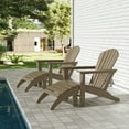 thumbnail image 5 of Westin Outdoor 4-Piece Adirondack Patio Chairs with Ottoman Footrest Set, Weathered Wood, 5 of 6