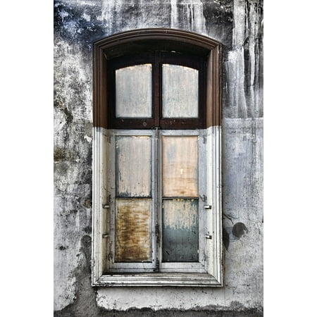 Canvas Print Houses Interior Window Facade Painted Osed Old Stretched Canvas 10 X 14