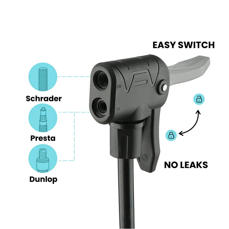 How To Presta Valve Bike Pump Hycline Presta Schrader Valve Floor