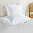 thumbnail image 6 of Home Soft Things 32 Momme Silk Cotton Pillow Sham Pillow Cover 1 piece- White- 20"x36", 6 of 7