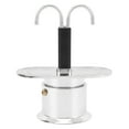 thumbnail image 2 of Dual Head Stovetop Coffee Maker, 100ml Aluminum Alloy Italian  Pot, 2 of 6