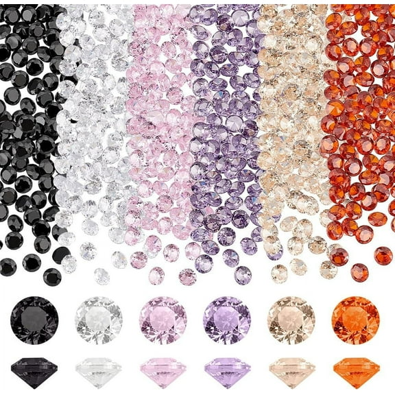 300pcs 3mm Cubic Zirconia Stone 6 Colors Grade A Faceted CZ Diamante Rhinestone Gems Small Zirconia Gems Cabochons Loose Stones for Earring Bracelet Nail Art DIY Crafts Jewelry Making diy
