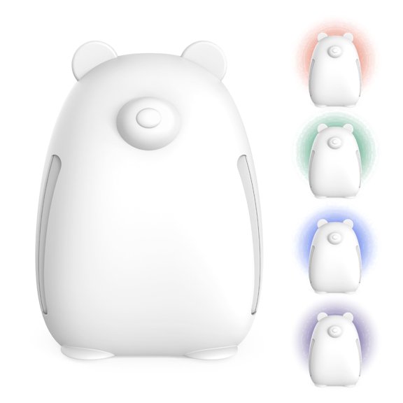 Pure Enrichment PureBaby Kids Bear Air Medium-Large Rooms True HEPA, UV-C Air Purifier, White
