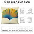 thumbnail image 5 of JEUXUS Teal Leaves Throw Pillow Covers Turquoise Gold Ginkgo Leaves Pillow Cases Spring Plant Decorative Cushion Covers for Sofa Couch, 5 of 5