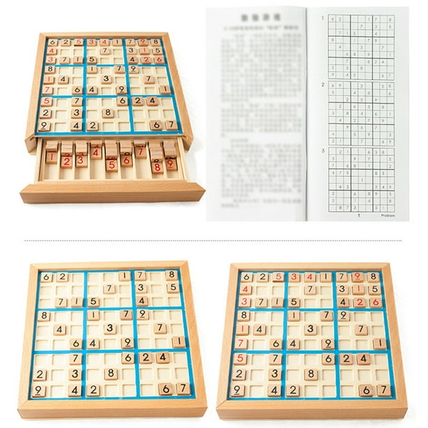 Jeu de bois Sudoku Jeu de société éducatif éducatif Jouet d'échecs