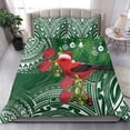 thumbnail image 2 of Navidad Hawaii con I'iwi Pájaro Juego de cama Aloha Mele Kalikimaka - Arte Verde, 2 of 6