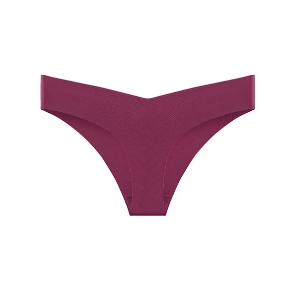 ZQUUVOU Women's Bikini Bottom Solid Low Rise Comfort Panties Breathable No Show Underwear Fashion Cheeky Briefs Hot Pink