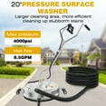 thumbnail image 6 of EVEAGE 20 inch Sewage Recovery Surface Cleaner Pressure Washer 4000 PSI Max Working Stainless Steel Rotating Cleaner, 6 of 10