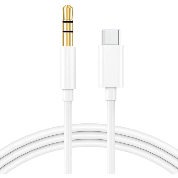 Type C to 3.5mm Audio Aux Jack Adapter USB C to 3.5mm Audio Cord Car Aux Cable Headphone Adapter for Google Pixel 3/4/4 XL, Moto Z, Samsung Galaxy S20/S20 /Note 10/10 /S9/S9 /S8 More -3.3FT