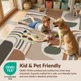 thumbnail image 4 of Design&I 2'x3' Washable Throw Rug Earth Tones Abstract Geometric Mid-Century Modern Curved Design for Hallway, Laundry Room, Low Profile Daily Traffic Ready Accent, 4 of 7