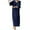 Navy, variant on QUYUON Women’s Linen Maxi Dresses Summer V Neck Short Sleeve T Shirts Dress Solid Color Loose Fit Casual Long Blouse Shirt Dress Cotton Linen Dress Beach Sundress