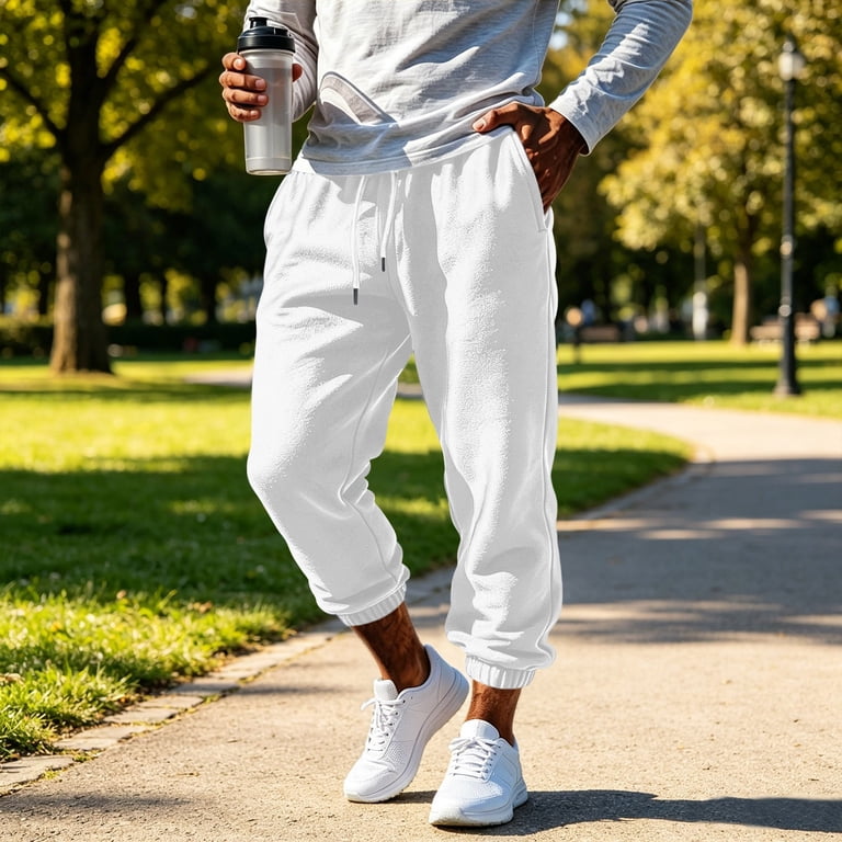 Smsaxvxz Men's Sweatpants Waist Drawstring Joggers Outdoor Travel
