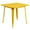 Yellow, variant on Flash Furniture Felix Commercial Grade 31.5" Square Crystal Teal-Blue Metal Indoor-Outdoor Table