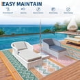 thumbnail image 4 of Outdoor Area Rug Waterproof Plastic Straw Rug, Plastic Straw RV Mat, Stain-Resistant Indoor Outdoor Carpet for Patio, Deck, Balcony, Picnic & Beach, 4 of 11