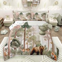 Castle Fairy Queen 3-Piece Safari Deer Bear Jungle Animal Comforter Set