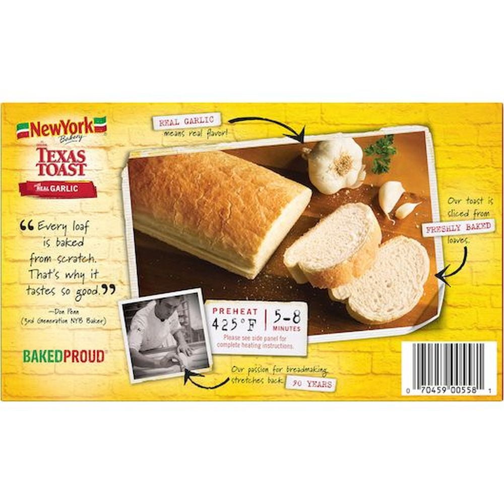 New York Bakery Garlic Texas Toast, 11.25 Ounce -- 12 per case