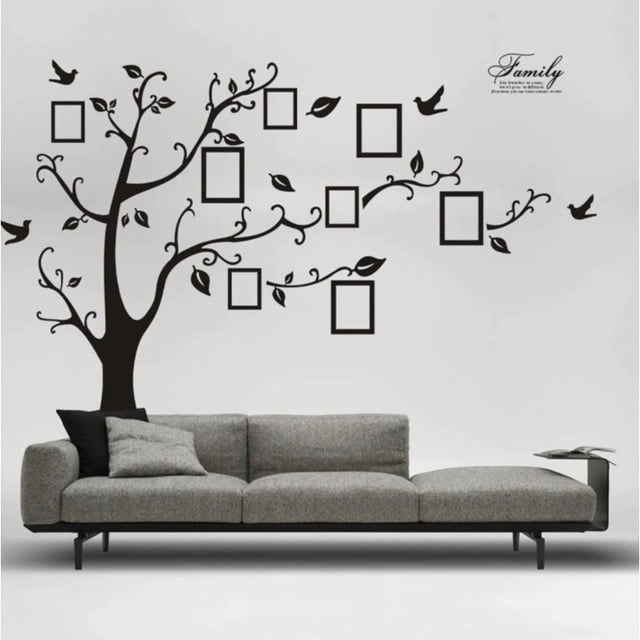 Adhesivo de pared de PVC para fotografía, árbol, extraíble, impermeable