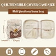 thumbnail image 7 of Xoenoiee Pigeon Sunflower Cross Pattern Bible Cover Case for Women Men Large Bible Cover with Handle Quilted Bible Carrying Case Bible Study Supplies Accessories with Pocket, 7 of 7