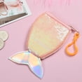 thumbnail image 3 of Coin Wallet Shiny Sequins Mermaid Tail Coin Purse Keychain Pendant Bag Charm, 3 of 9